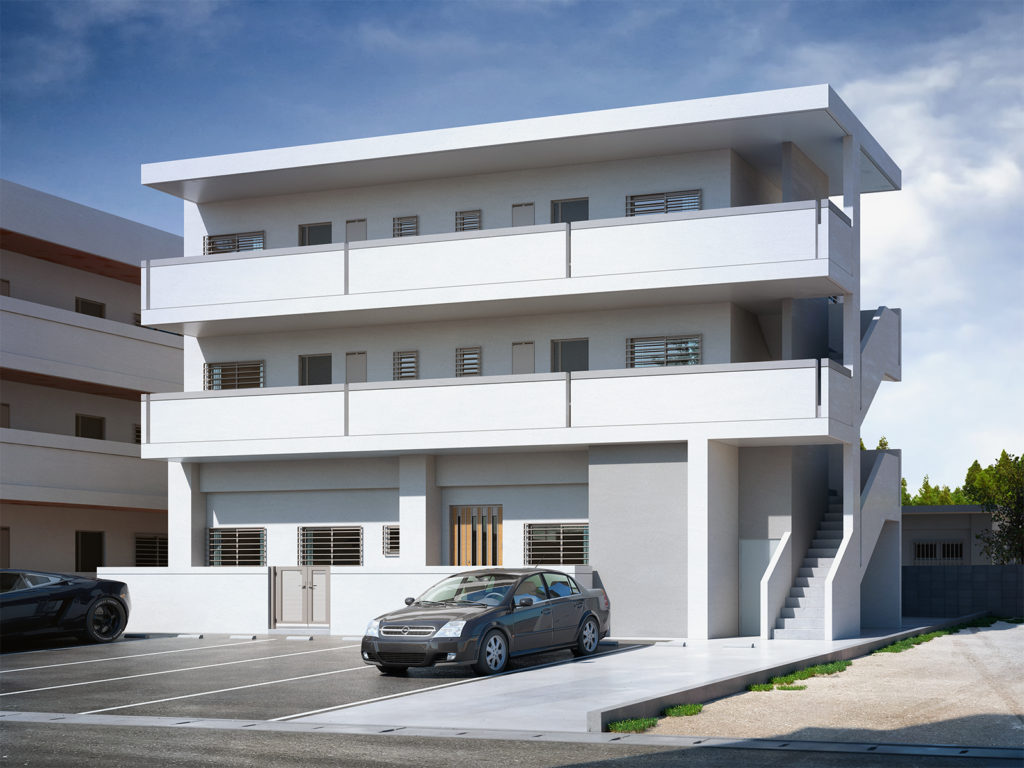 読谷村比謝住宅兼アパートパース