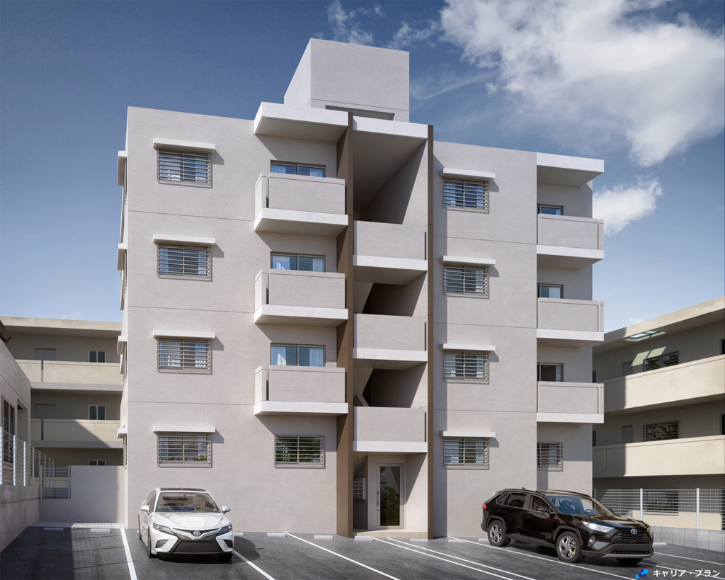 那覇市田原新築アパートパース